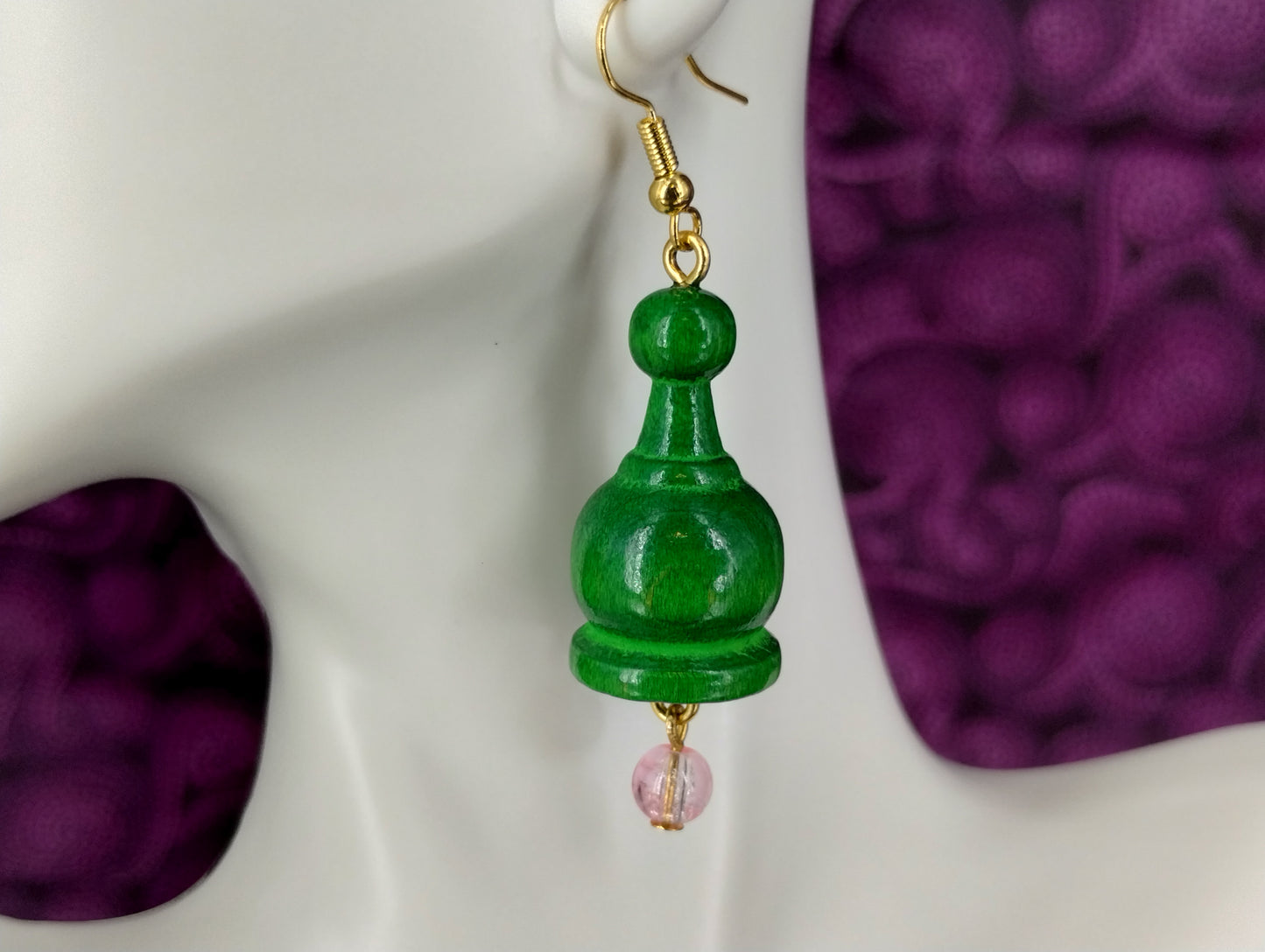 Deluxe Game Pawn Earrings - Assorted Colors