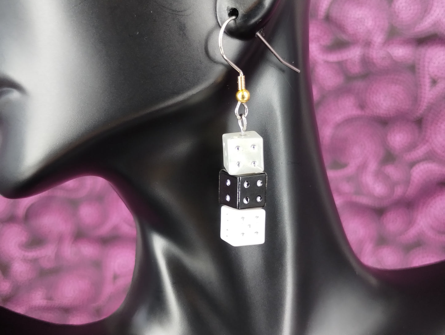 6 Sided Dice Stack Earrings - Assorted Colors