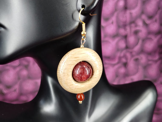 Oak Circle Earrings