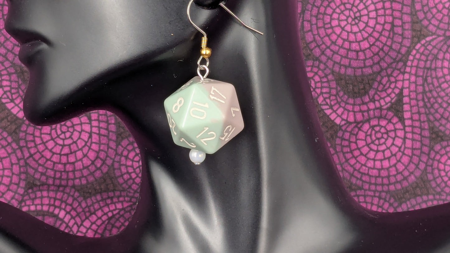 20 Sided Dice Earrings - Assorted Colors