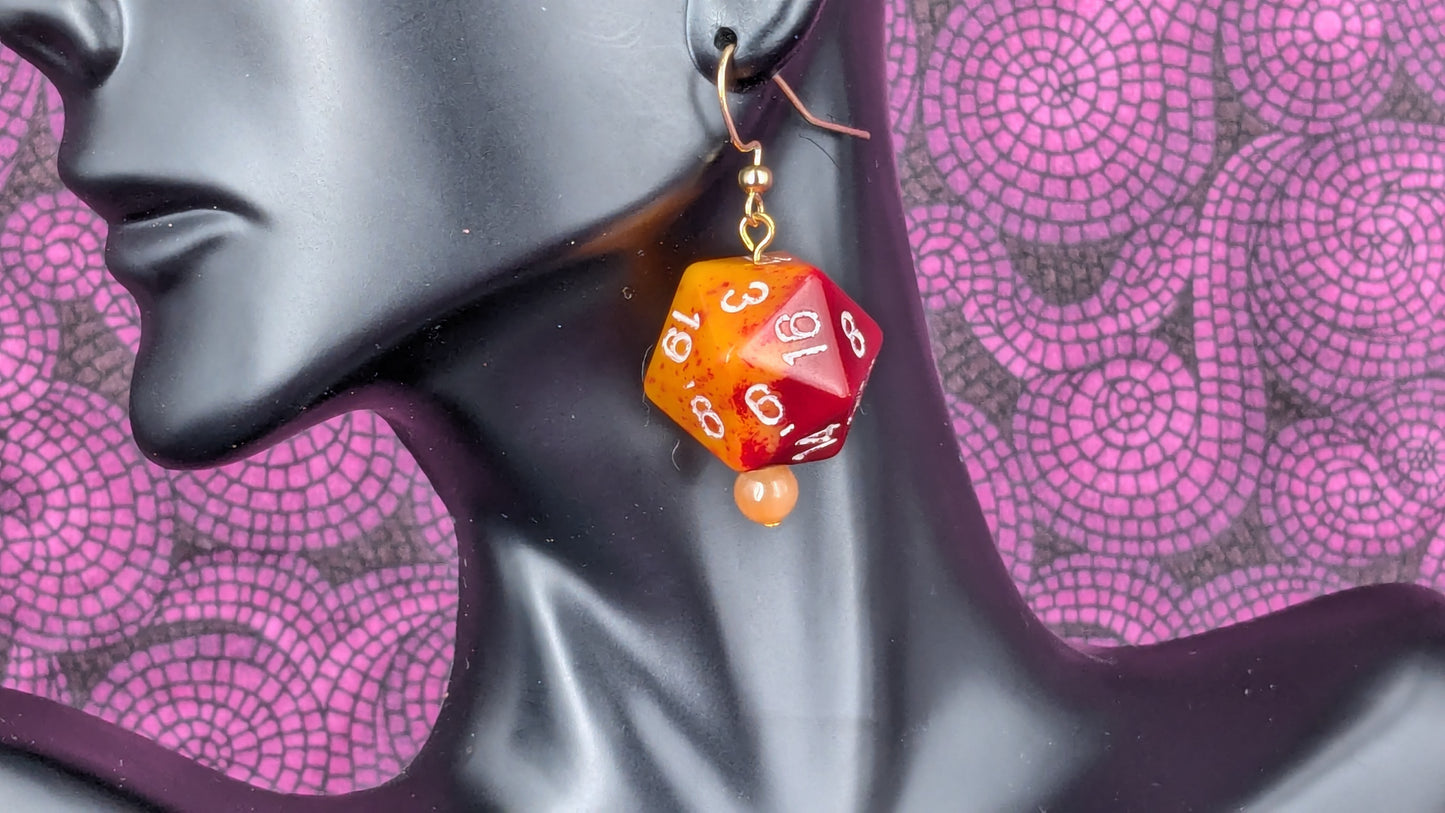 20 Sided Dice Earrings - Assorted Colors