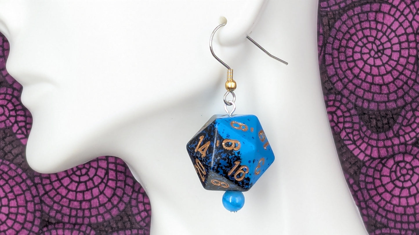 20 Sided Dice Earrings - Assorted Colors