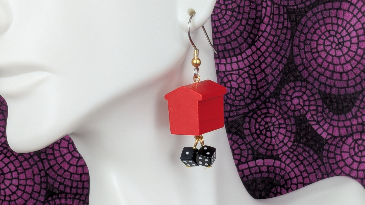 Gamepiece Building Earrings -Assorted