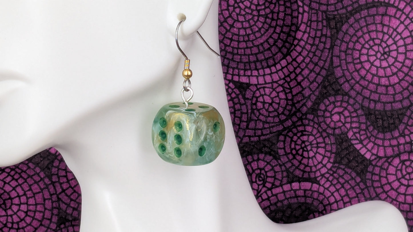 6 Sided Dice Earrings -Assorted Colors