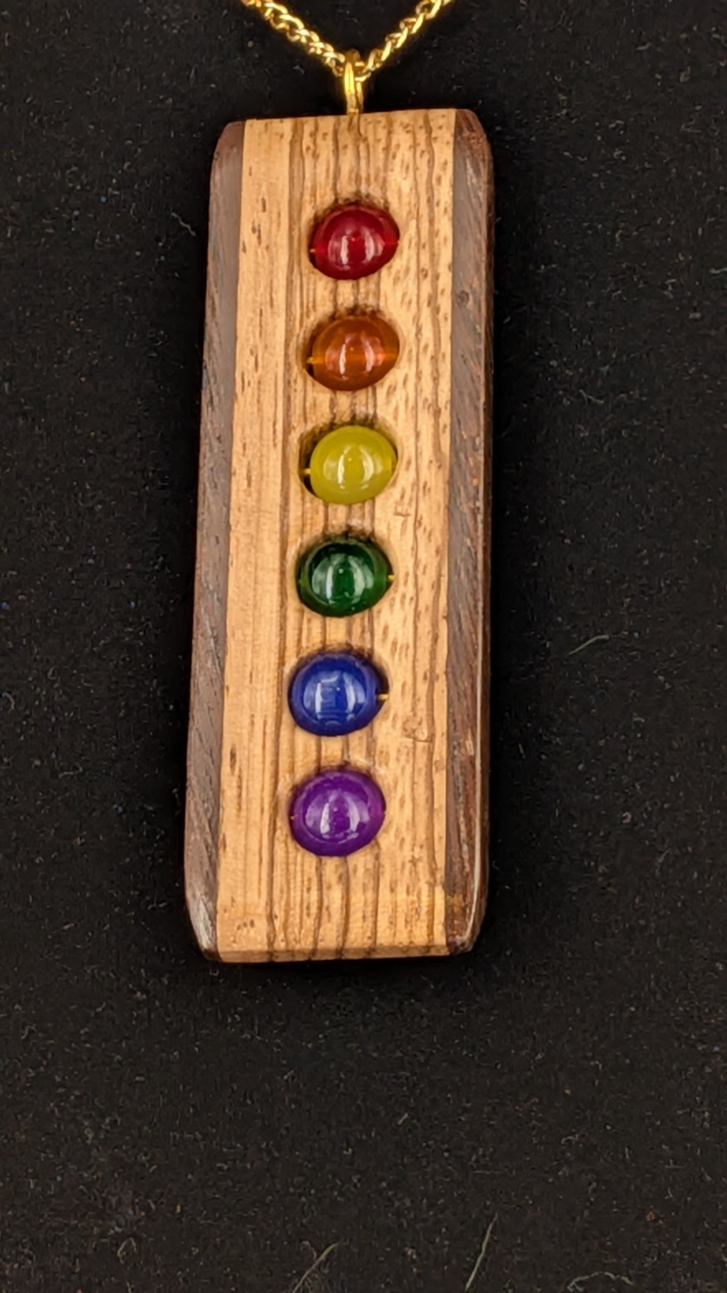 Wooden Rainbow Necklace