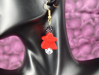 Meeple Earrings - Assorted Colors