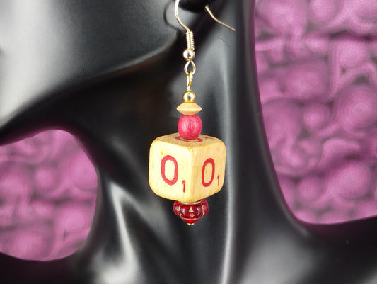 Alphabet Cube Earrings