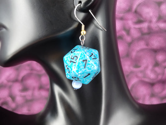 20 Sided Dice Earrings - Assorted Colors