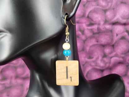 Scrabble Earrings