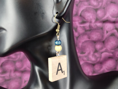 Scrabble Earrings