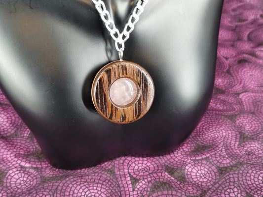 Brazilian Ebony & Rose Quartz Circle