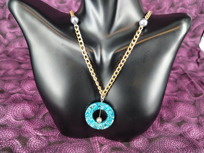 Circle Pendant Necklace - Assorted Colors