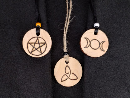 Wood Disc Pendant
