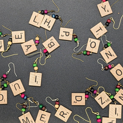 Scrabble Earrings