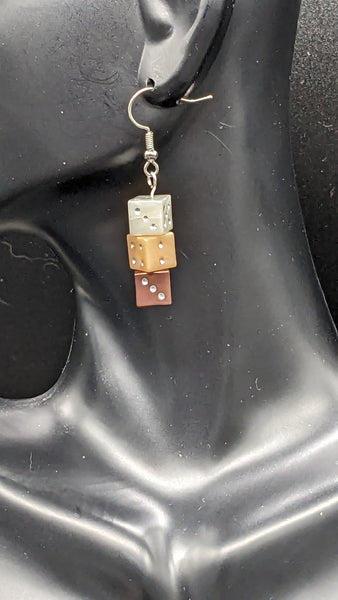 6 Sided Dice Stack Earrings