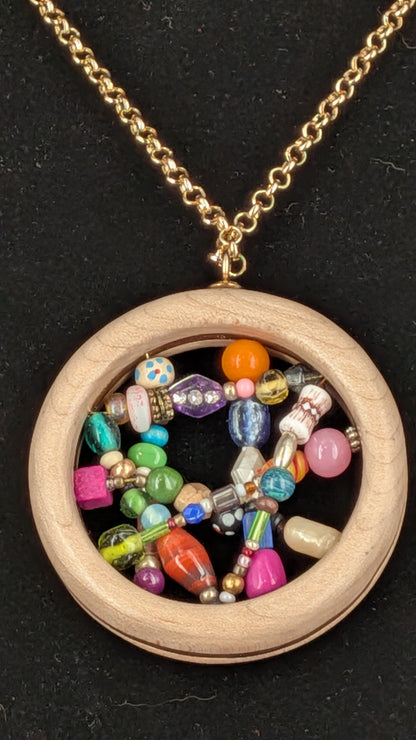 Round Wooden Pendant