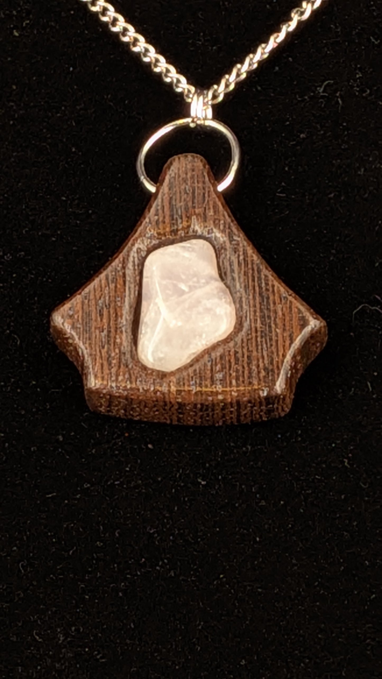 Brazilian Ebony & Rose Quartz Abstract