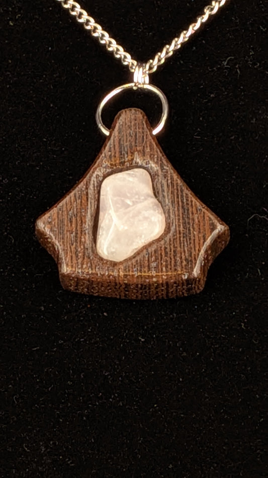 Brazilian Ebony & Rose Quartz Abstract