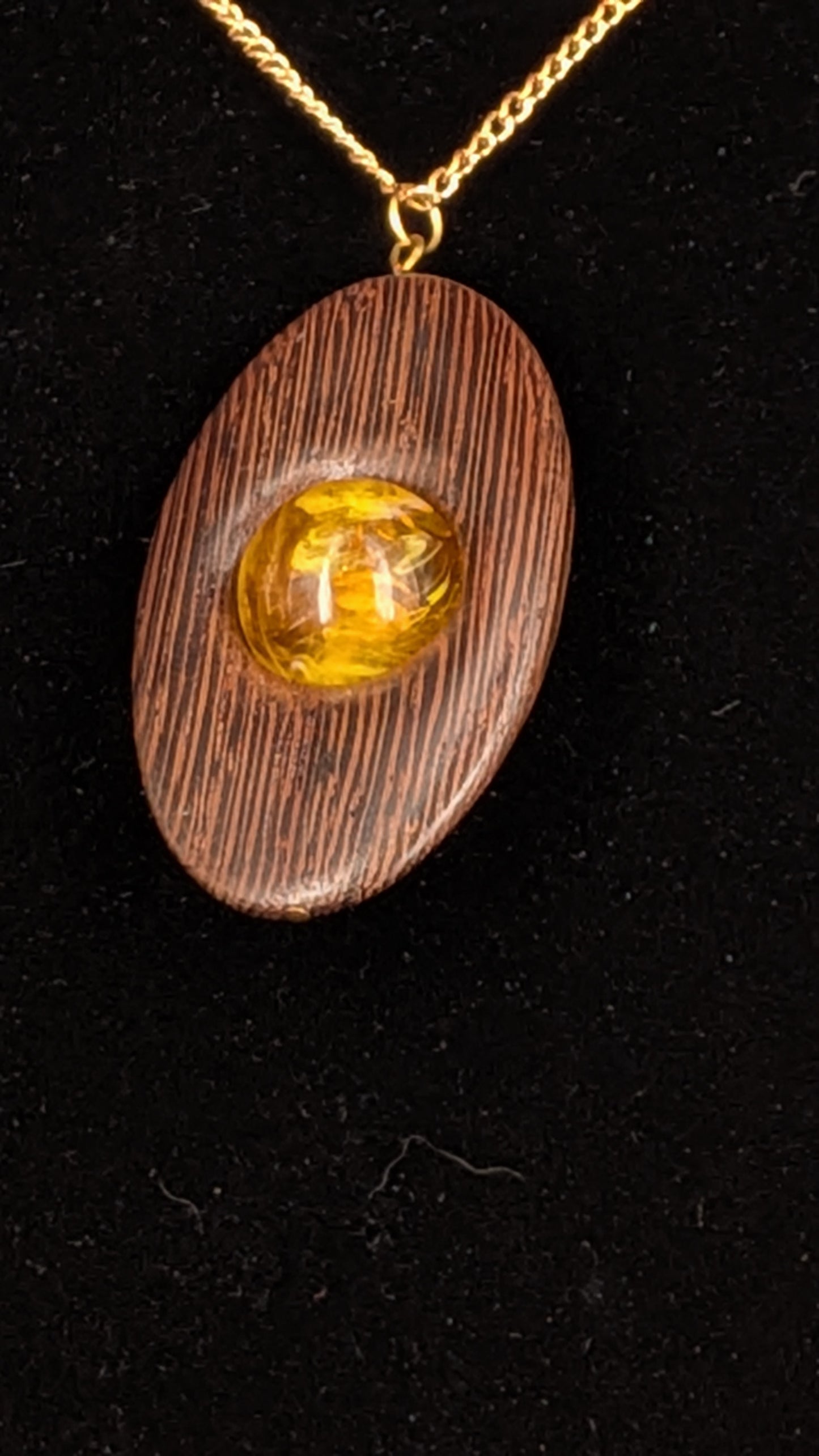 Oval with Yellow Glass