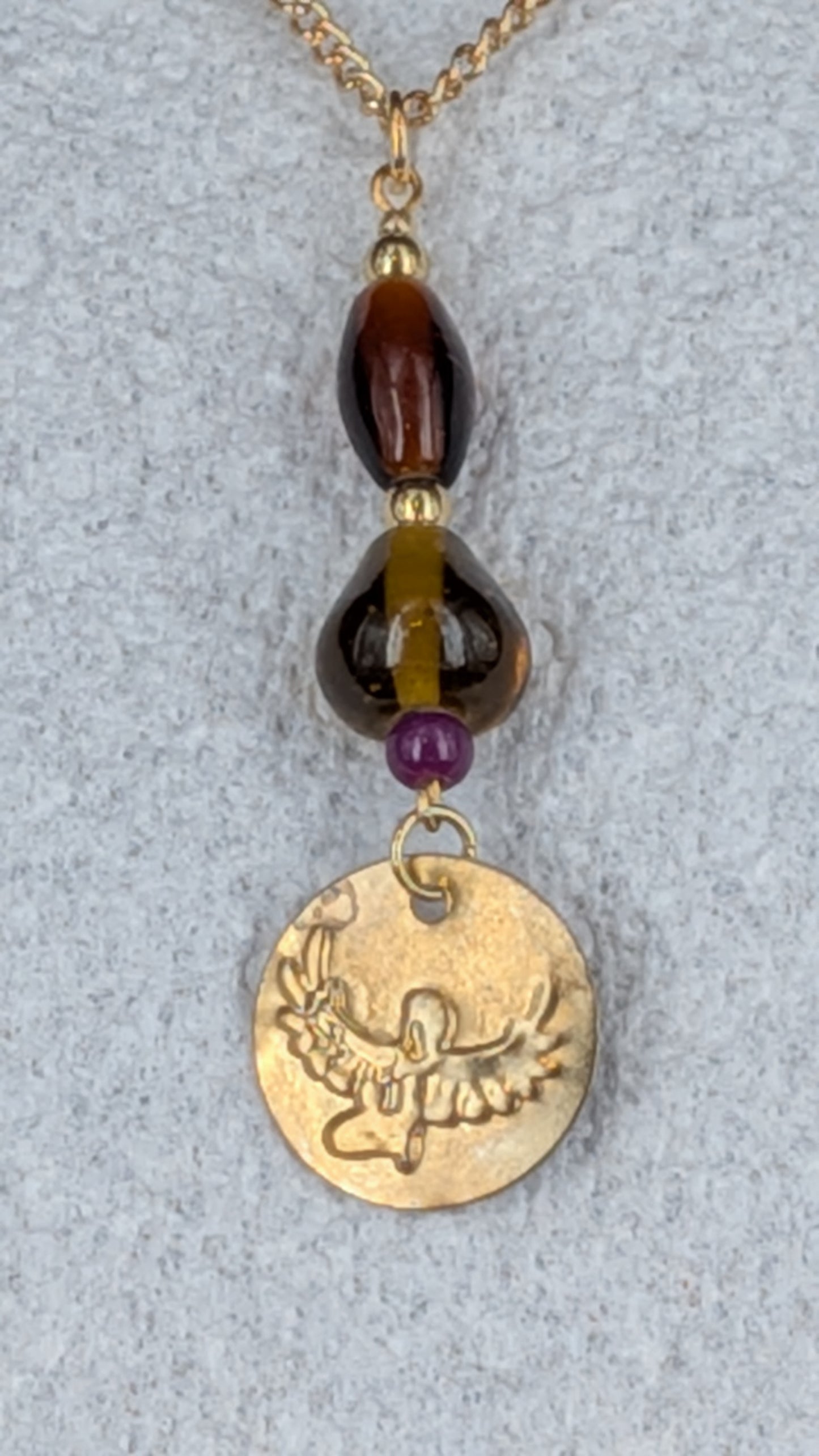Bead & Coin Pendant Necklace