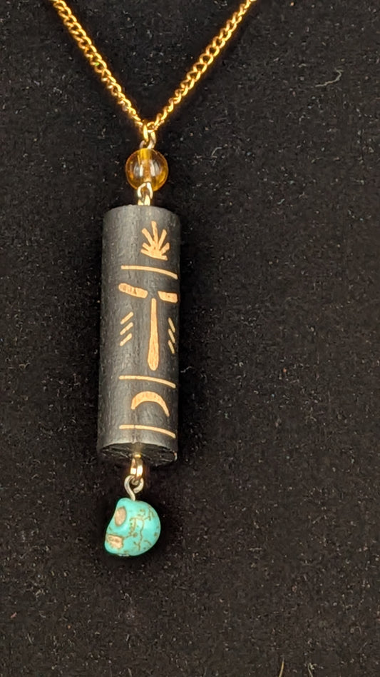 Black Tiki with Blue Skull