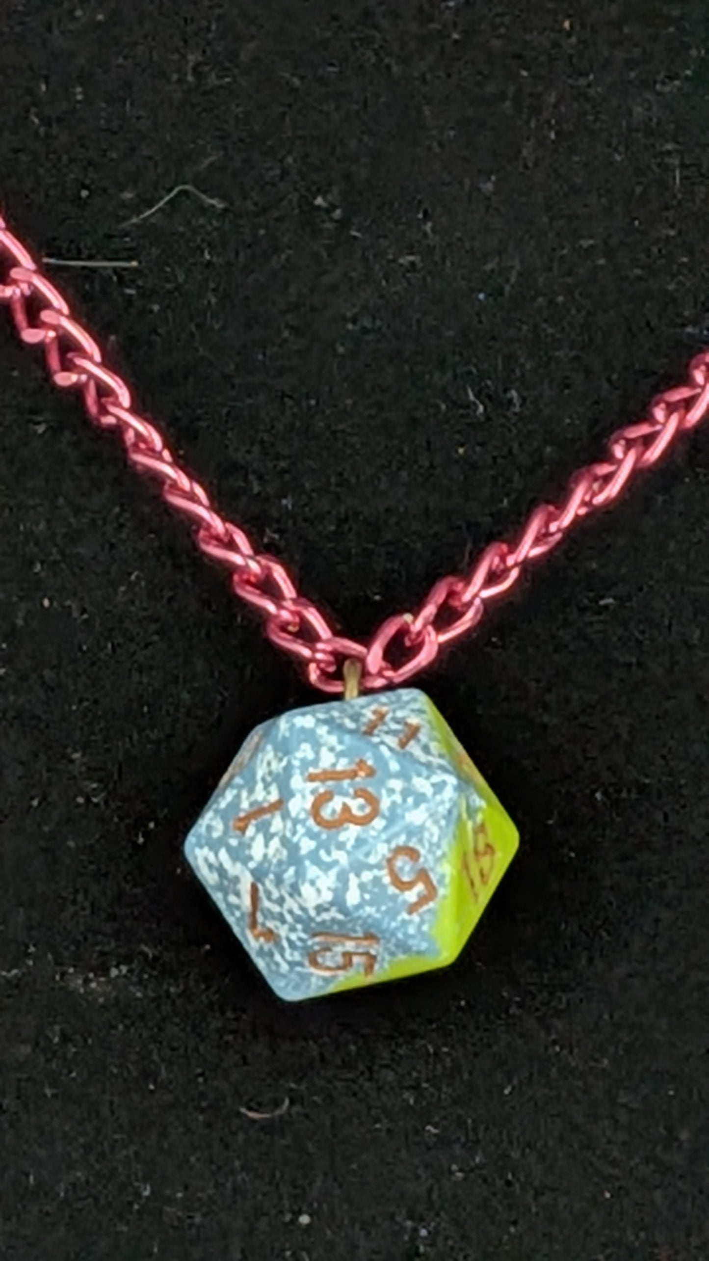 Necklace - Single Die - Assorted D20