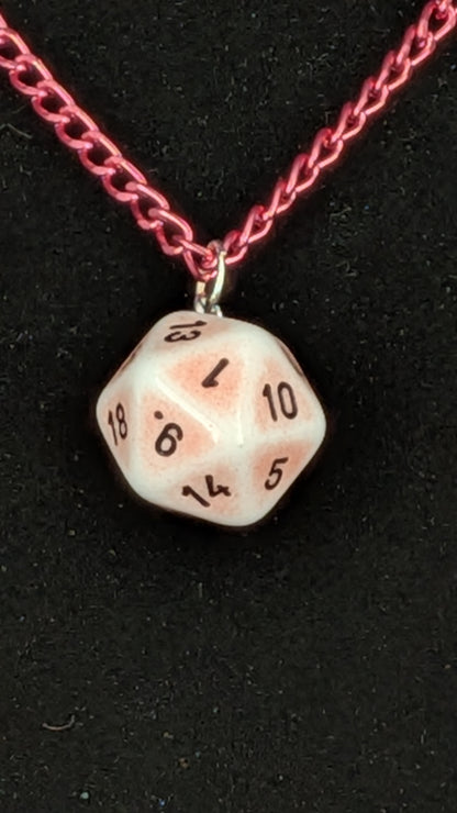 Necklace - Single Die - Assorted D20