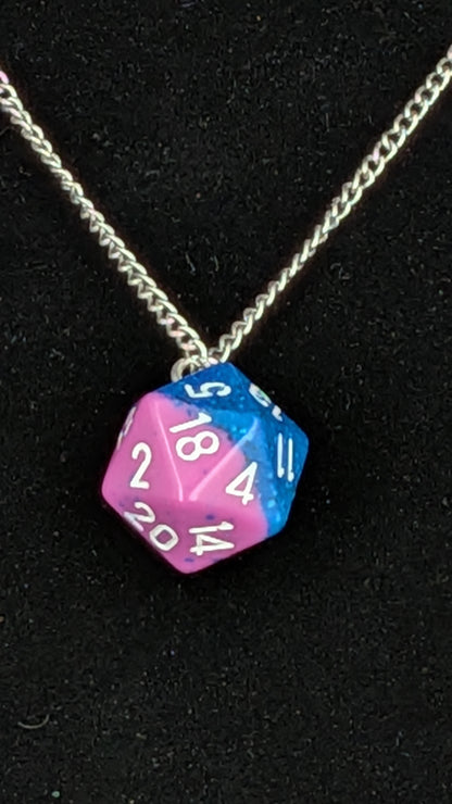 Necklace - Single Die - Assorted D20