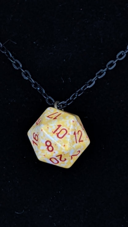Necklace - Single Die - Assorted D20
