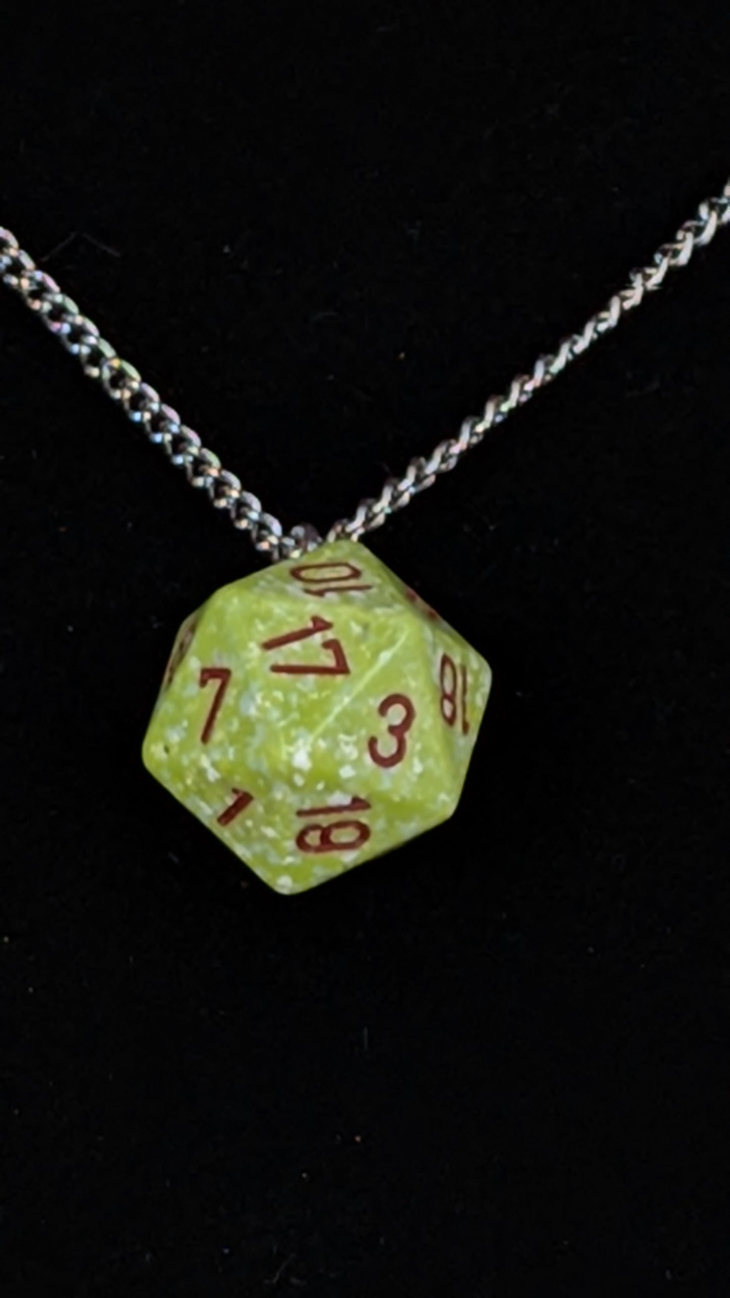 Necklace - Single Die - Assorted D20