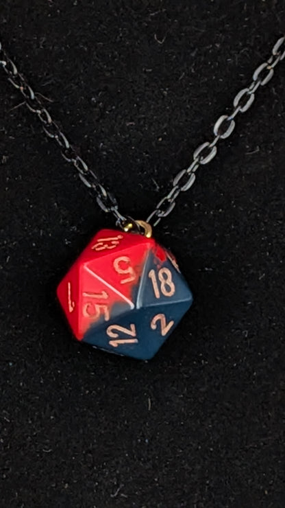 Necklace - Single Die - Assorted D20