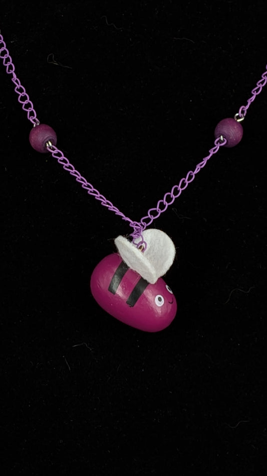 Wooden Bee Necklaces