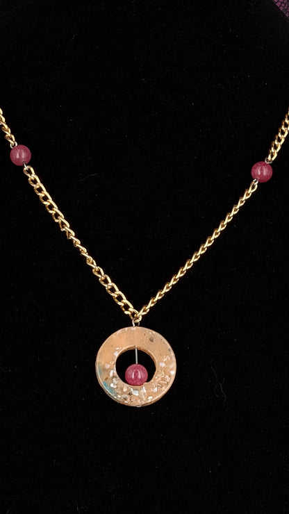 Circle Pendant Necklace - Assorted Colors