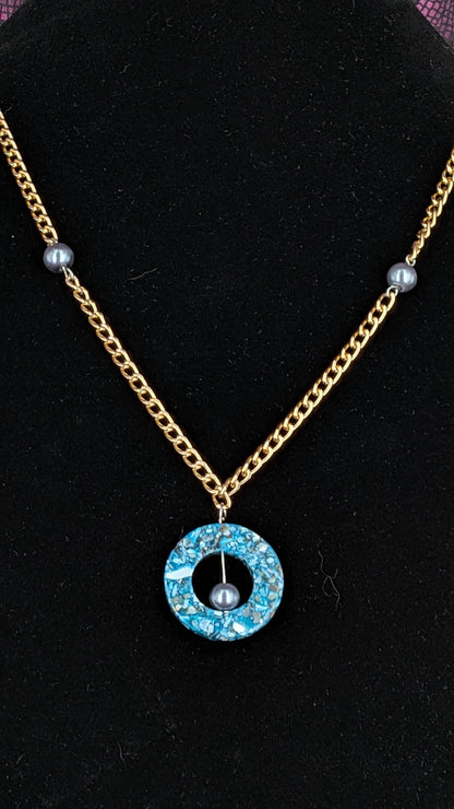 Circle Pendant Necklace - Assorted Colors