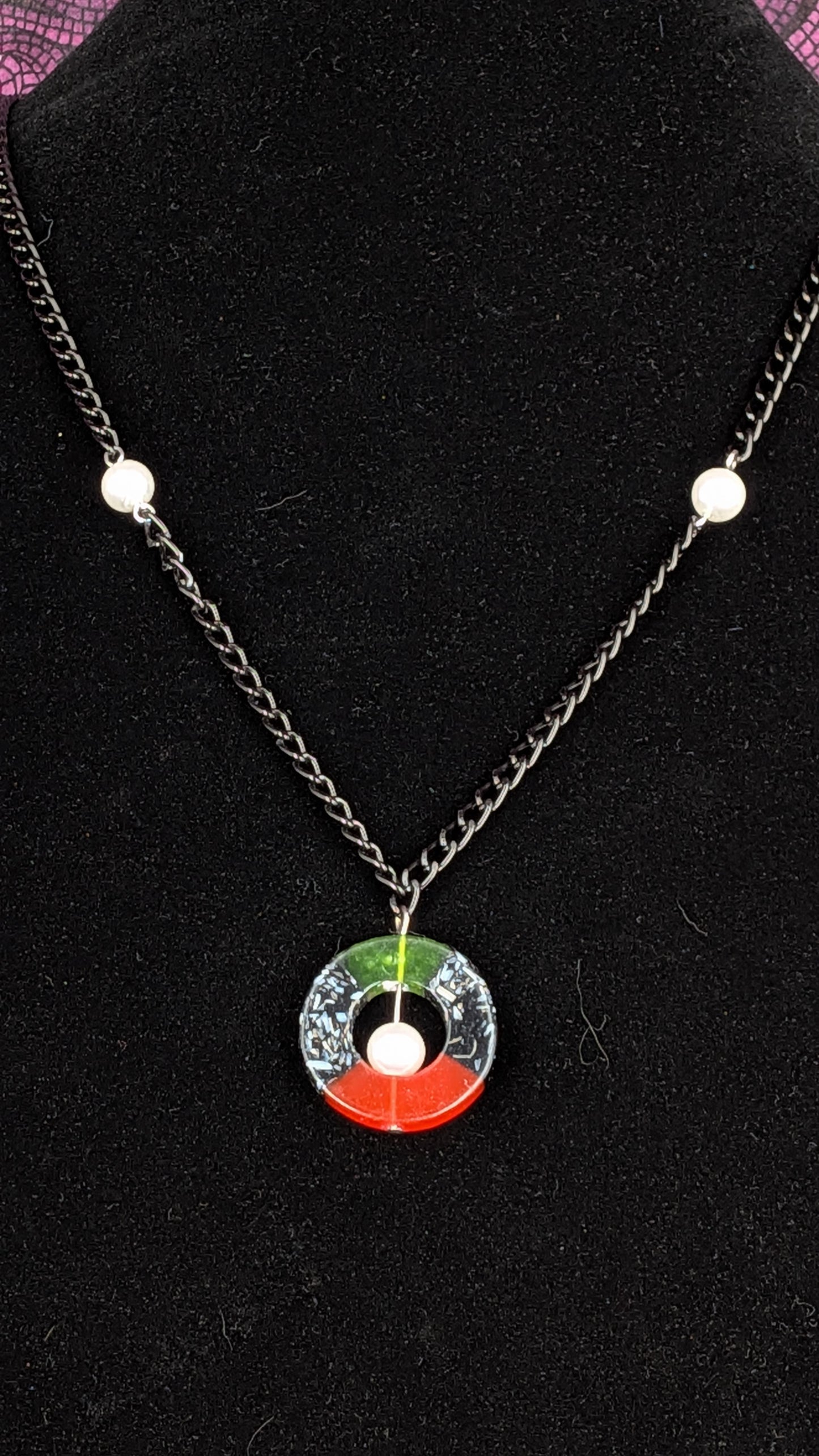 Circle Pendant Necklace - Assorted Colors