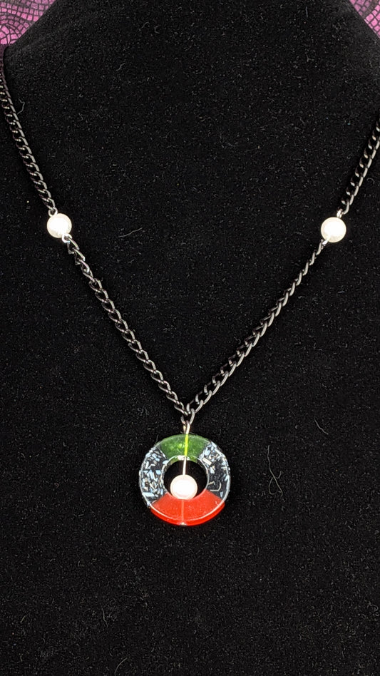 Circle Pendant Necklace - Assorted Colors