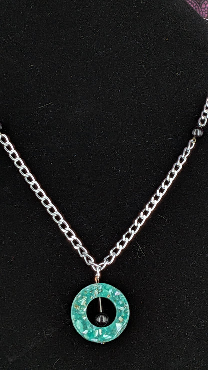 Circle Pendant Necklace - Assorted Colors