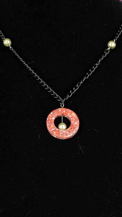 Circle Pendant Necklace - Assorted Colors