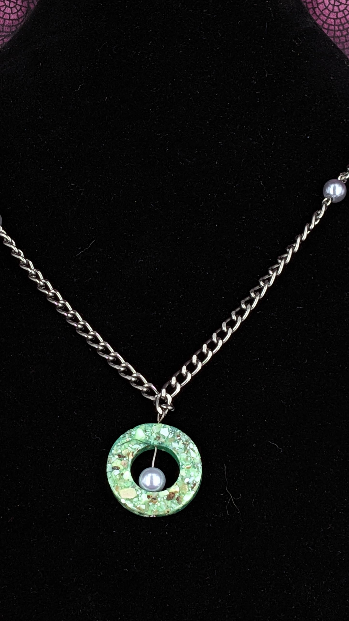 Circle Pendant Necklace - Assorted Colors