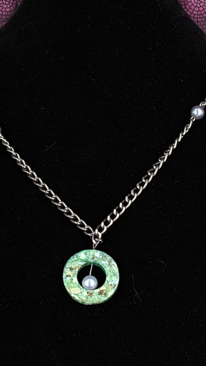 Circle Pendant Necklace - Assorted Colors