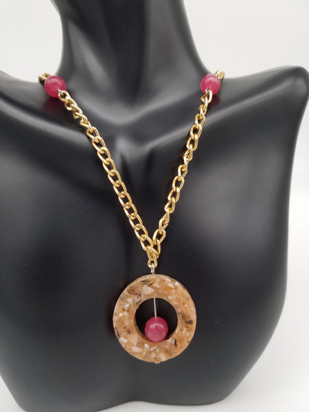 Pink/Gold Necklace